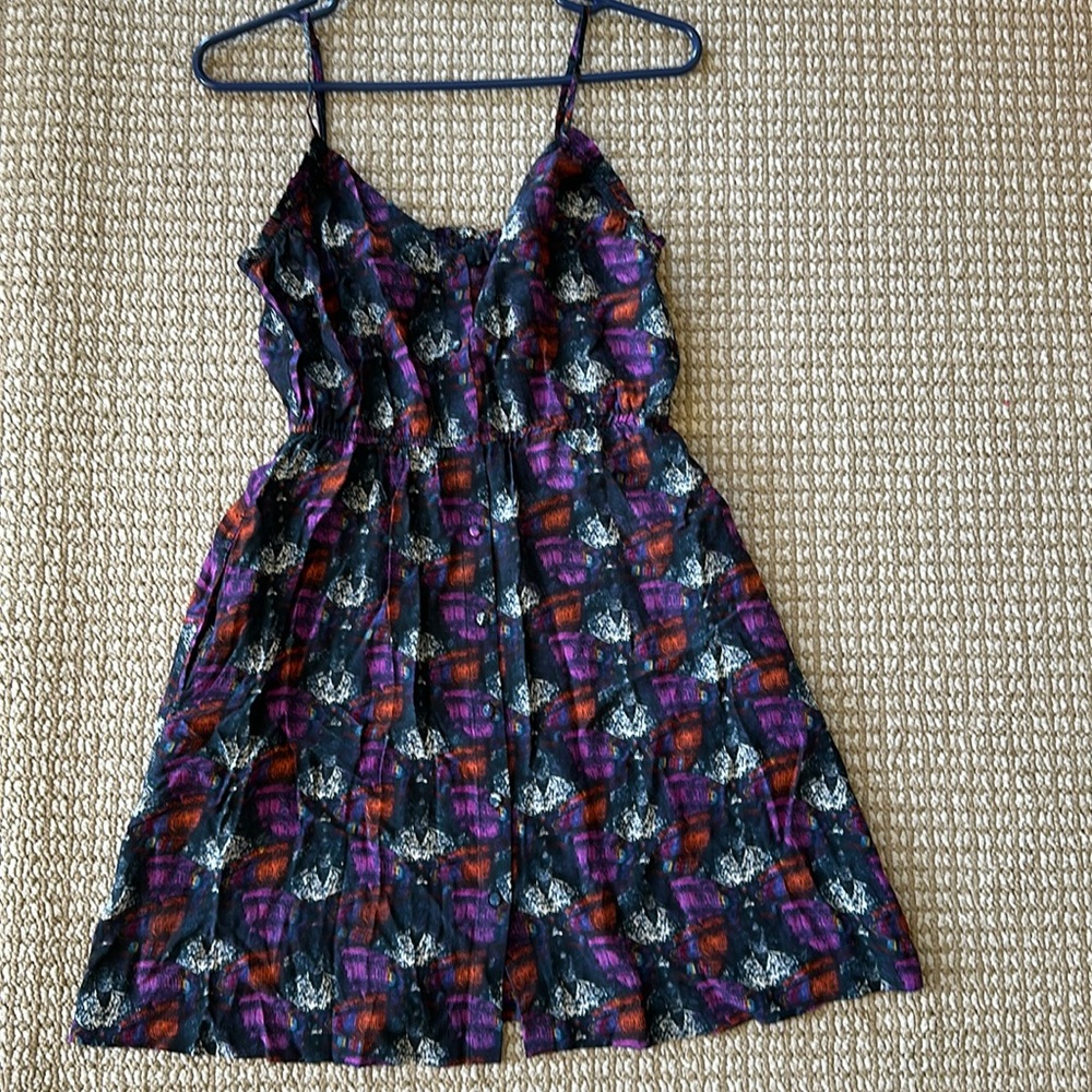 ECOTE sleeveless 100% silk mini dress in size S (small)